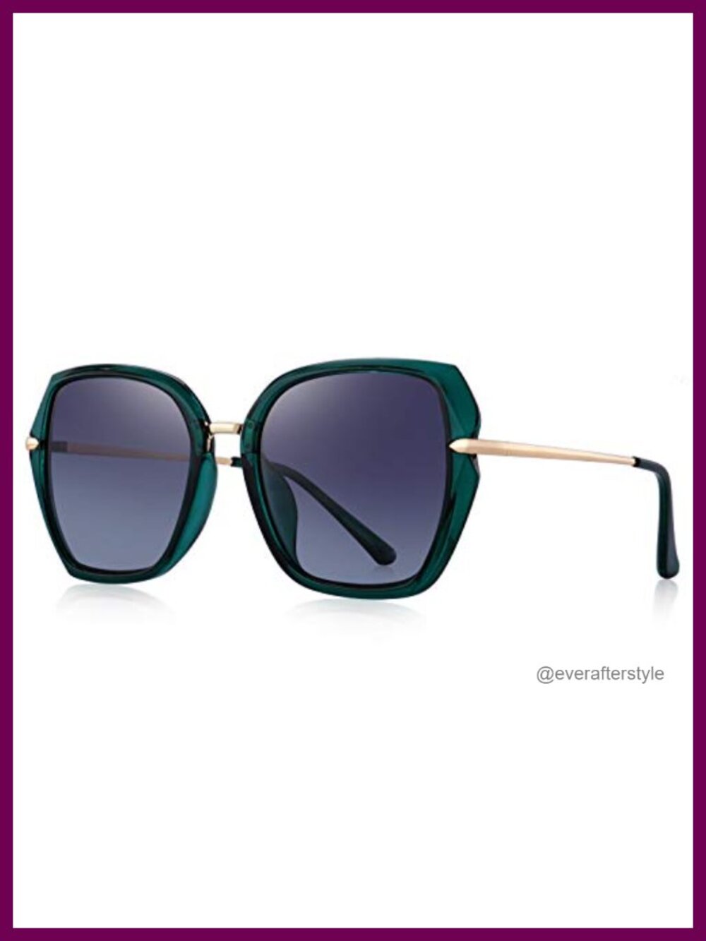 Polarized Square Sunglasses UV400 Lightweight Plastic Metal Frames